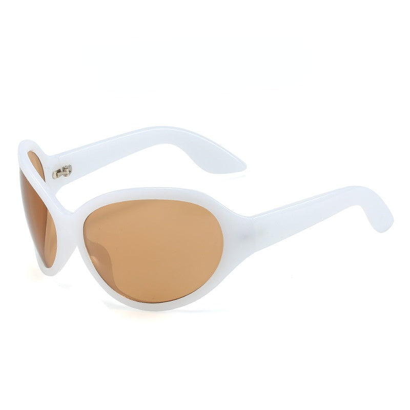 Gafas de sol de PC deportivas a prueba de viento con marco grande ovalado al por mayor para hombres y mujeres